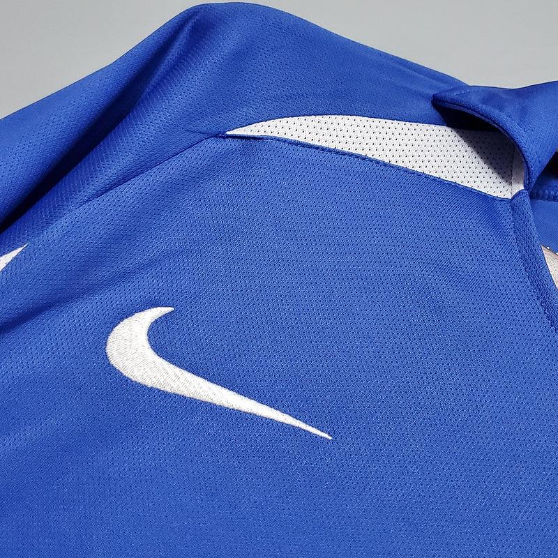 Camisa Retrô Brasil II Away 2002/03 Masculino Azul
