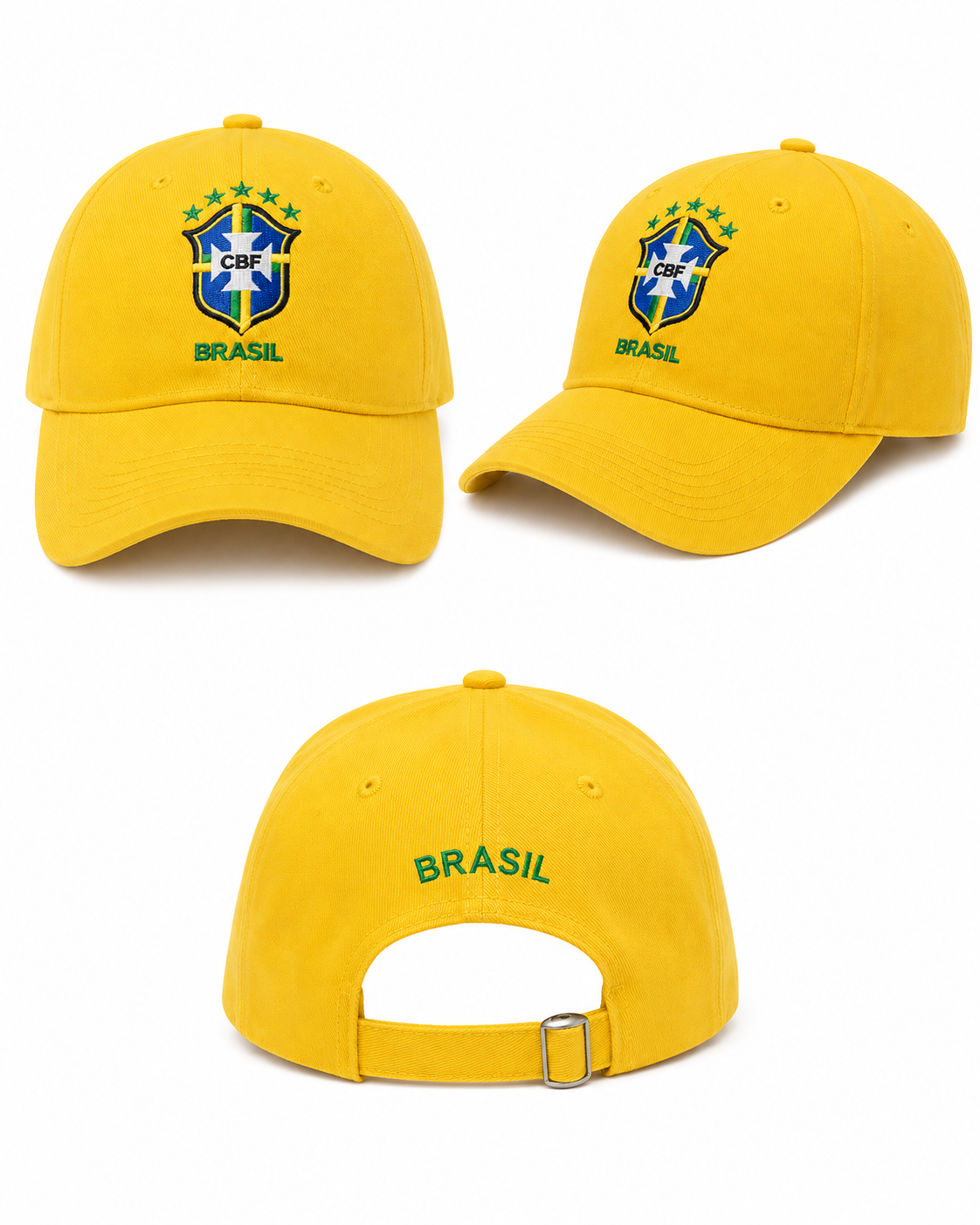 Boné Brasil Copa do Mundo Aba Curva Unissex Ajustável