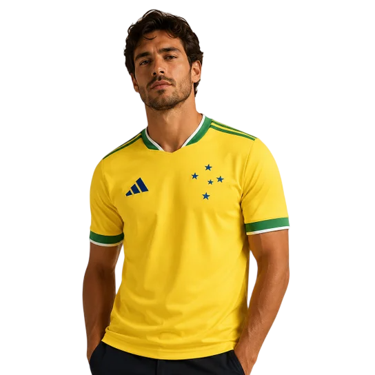 Camisa Cruzeiro 2026/27 Verde Amarela Copa do Mundo - Torcedor