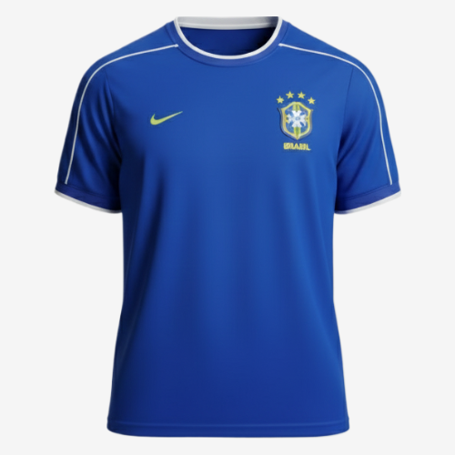 Camisa Retrô Seleção Brasileira II Away 1998/99 Masculino Azul