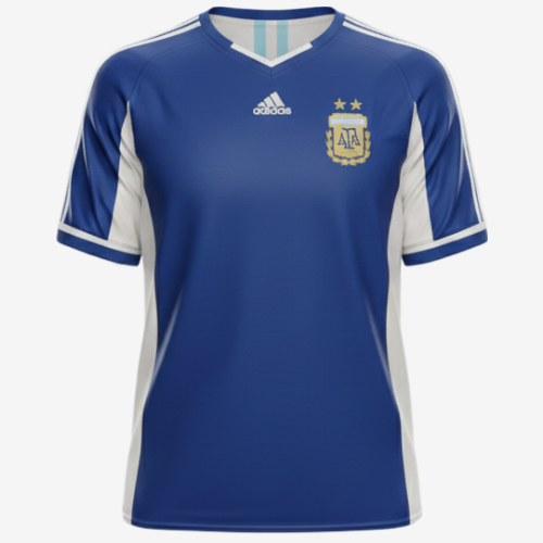 Camisa Retrô Argentina 1998/99 Masculino Azul Marinho e Branco