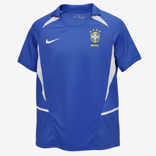 Camisa Retrô Brasil II Away 2002/03 Masculino Azul