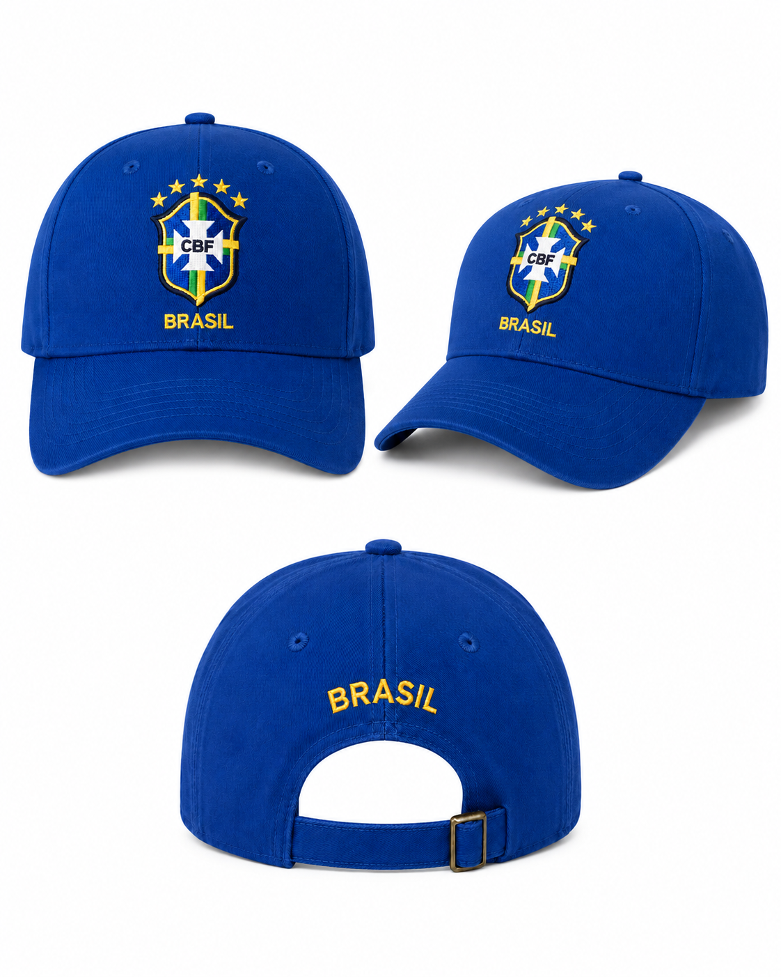 Boné Brasil Copa do Mundo Aba Curva Unissex Ajustável