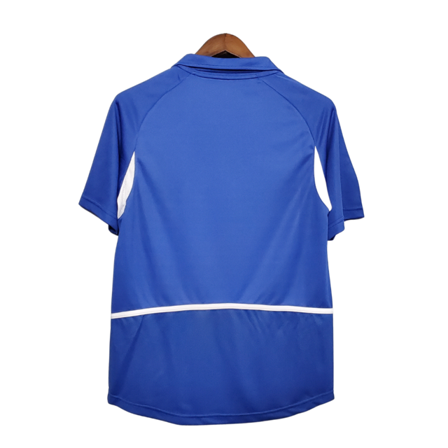 Camisa Retrô 2002 Seleção Brasileira II Masculina - Azul