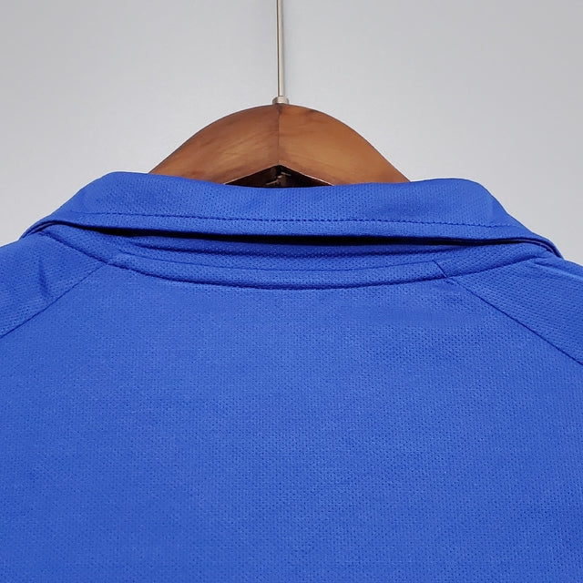 Camisa Retrô 2002 Seleção Brasileira II Masculina - Azul