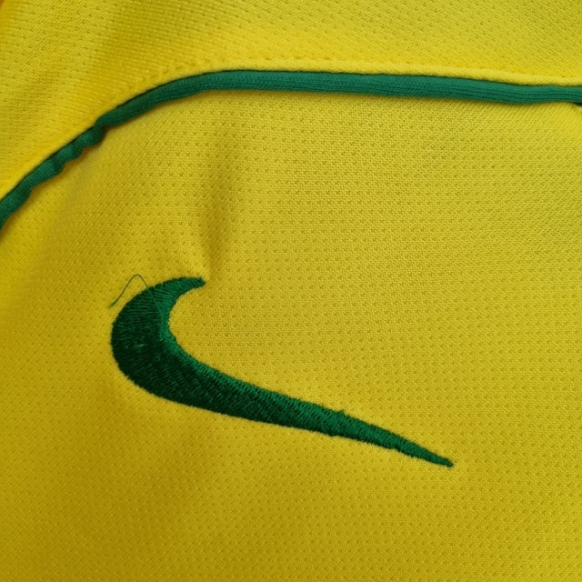 Camisa Retrô 2004 Seleção Brasileira I Masculina - Amarela