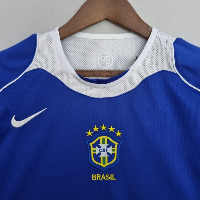 Camisa Retrô 2004 Seleção Brasileira II Masculina - Azul
