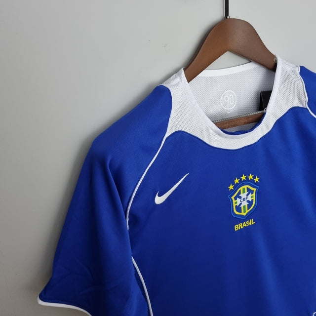Camisa Retrô 2004 Seleção Brasileira II Masculina - Azul