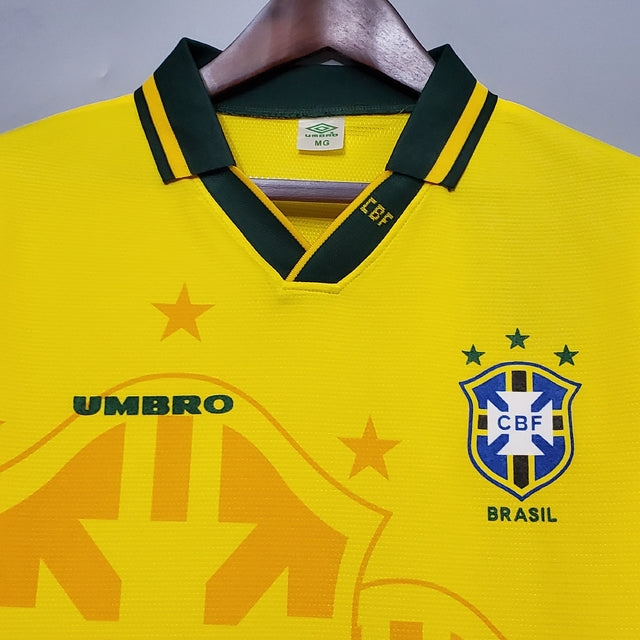 Camisa Retrô 94/95 Seleção Brasileira I Masculina - Amarela