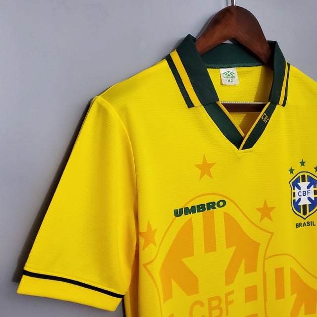 Camisa Retrô 94/95 Seleção Brasileira I Masculina - Amarela