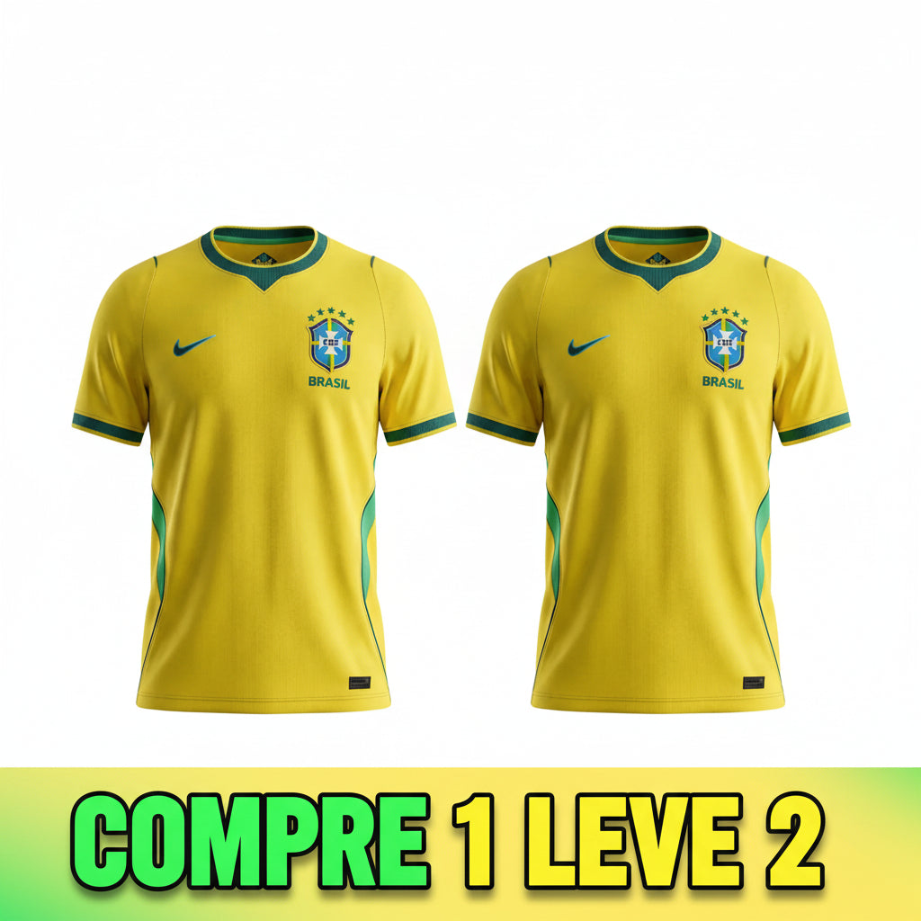 Camisa Seleção Brasil Home 26/27 - Compre 1 leve 2