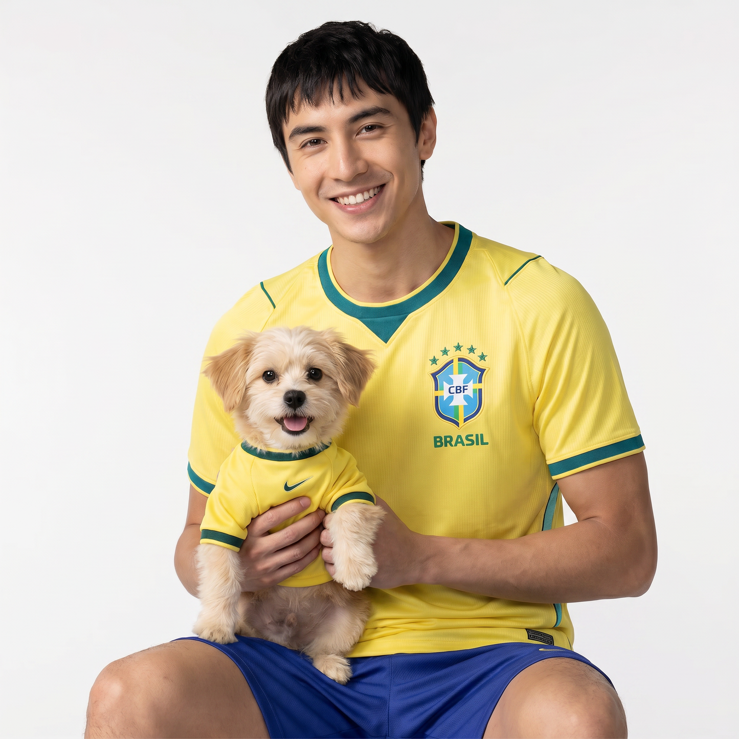 Kit Pai de PET Camisas Brasil Home 26/27 - Torcedor