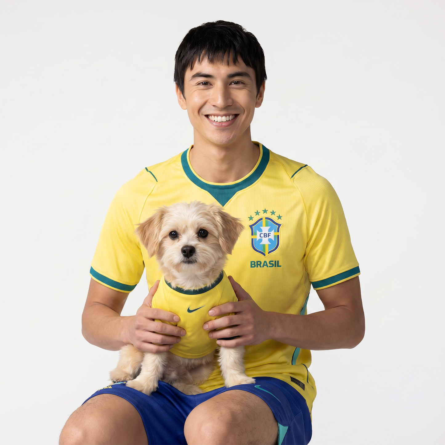 Kit Pai de PET Camisas Brasil Home 26/27 - Torcedor