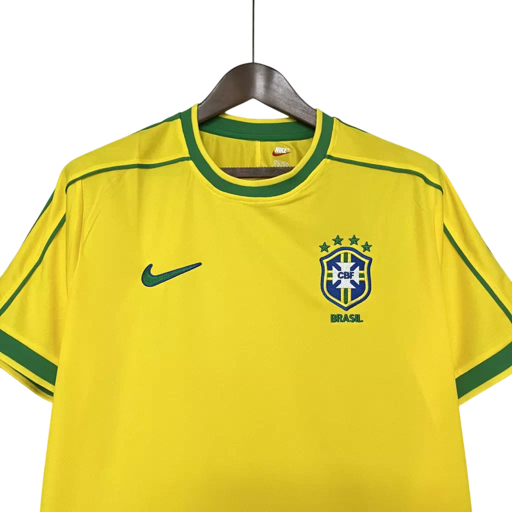 Camisa Retrô Seleção Brasileira I Home 1998/99 Masculino Amarelo