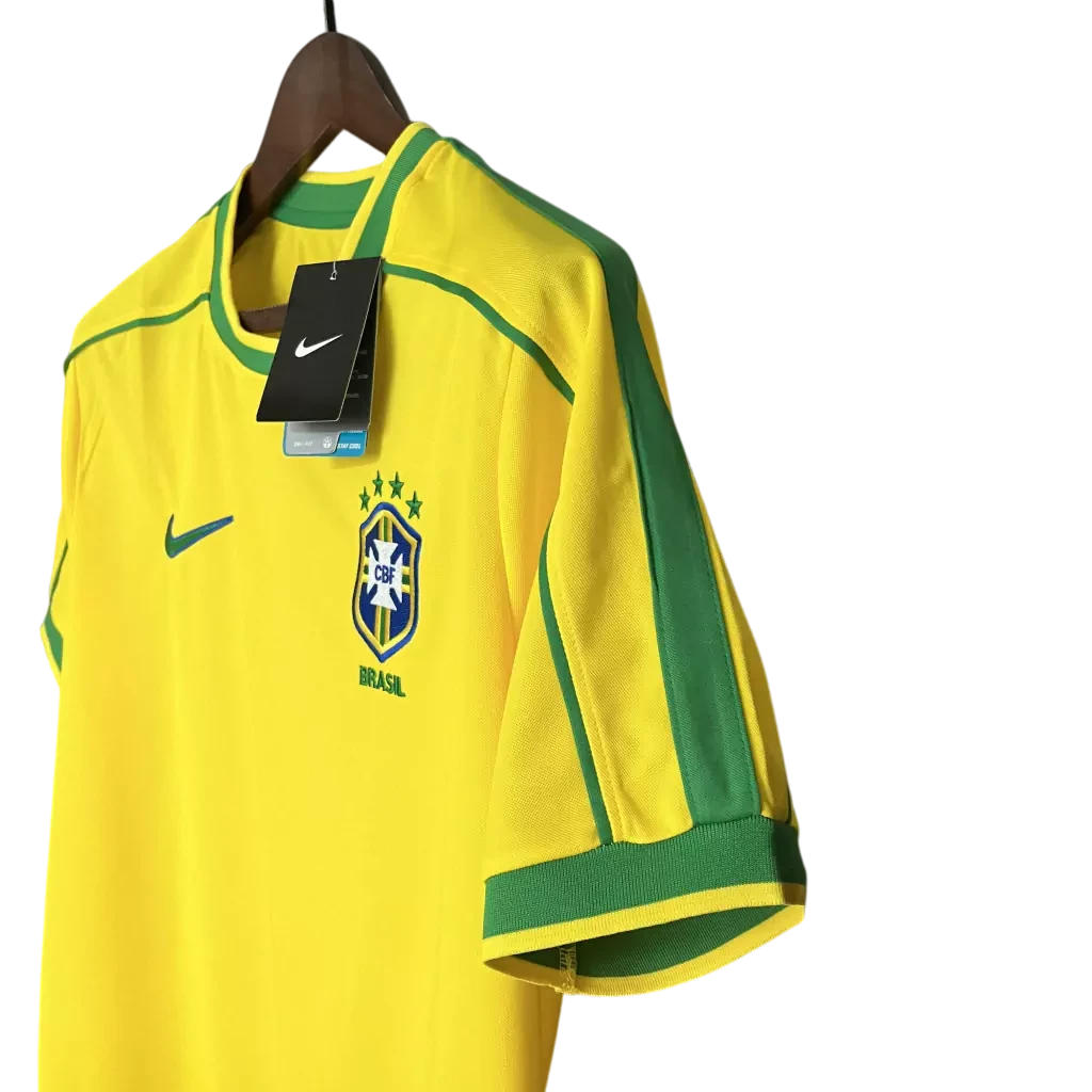Camisa Retrô Seleção Brasileira I Home 1998/99 Masculino Amarelo