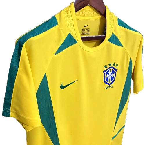 Camisa Retrô Seleção Brasileira I Home 2002/03 Masculino Amarelo