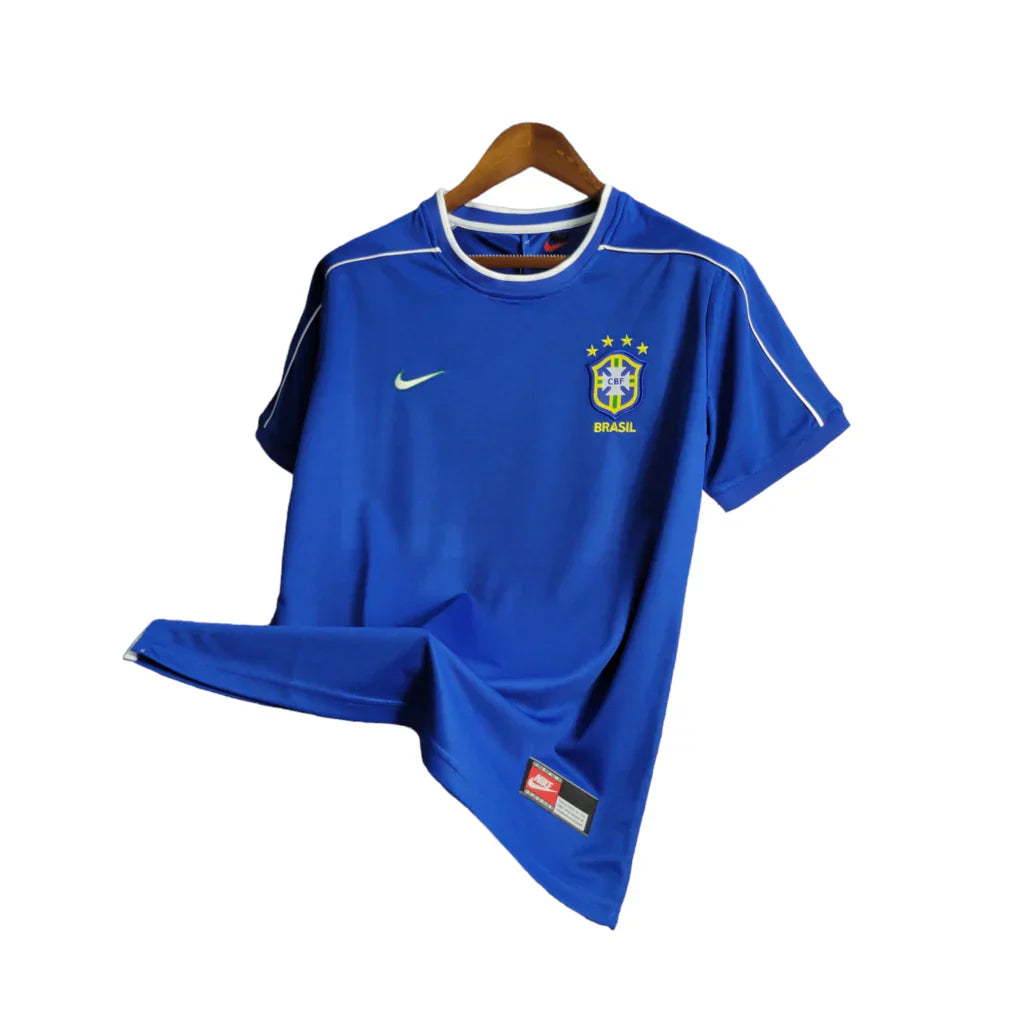 Camisa Retrô Seleção Brasileira II Away 1998/99 Masculino Azul