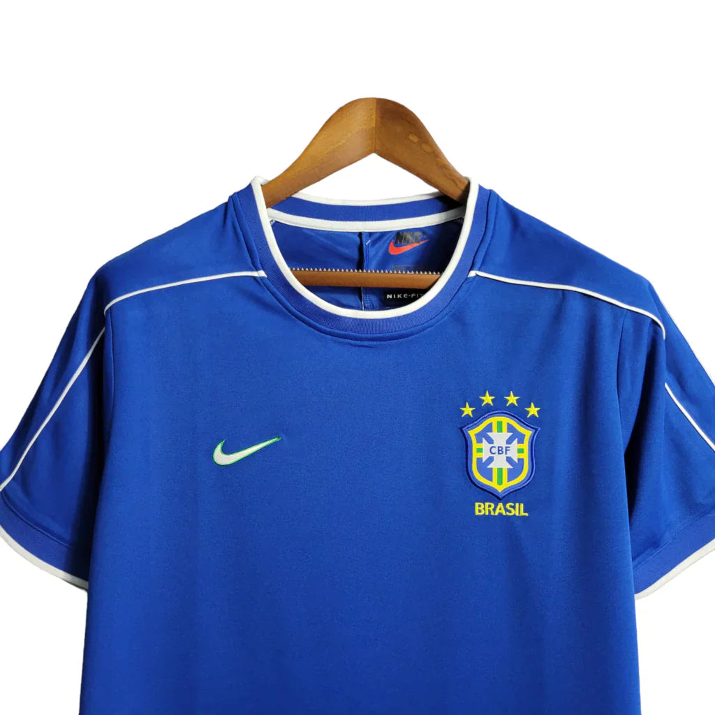 Camisa Retrô Seleção Brasileira II Away 1998/99 Masculino Azul